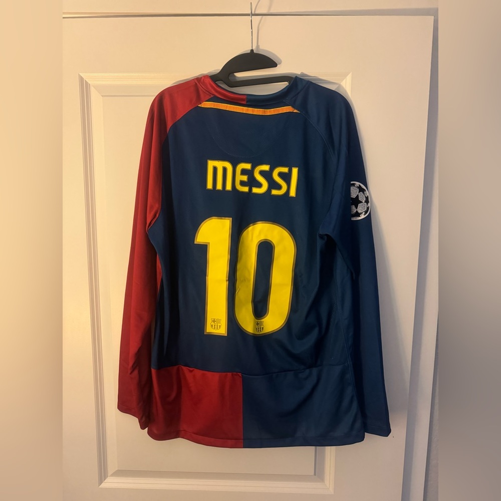 Nike Messi 10 FC Barcelona Jersey Long Sleeve Football Soccer Jersey Size L